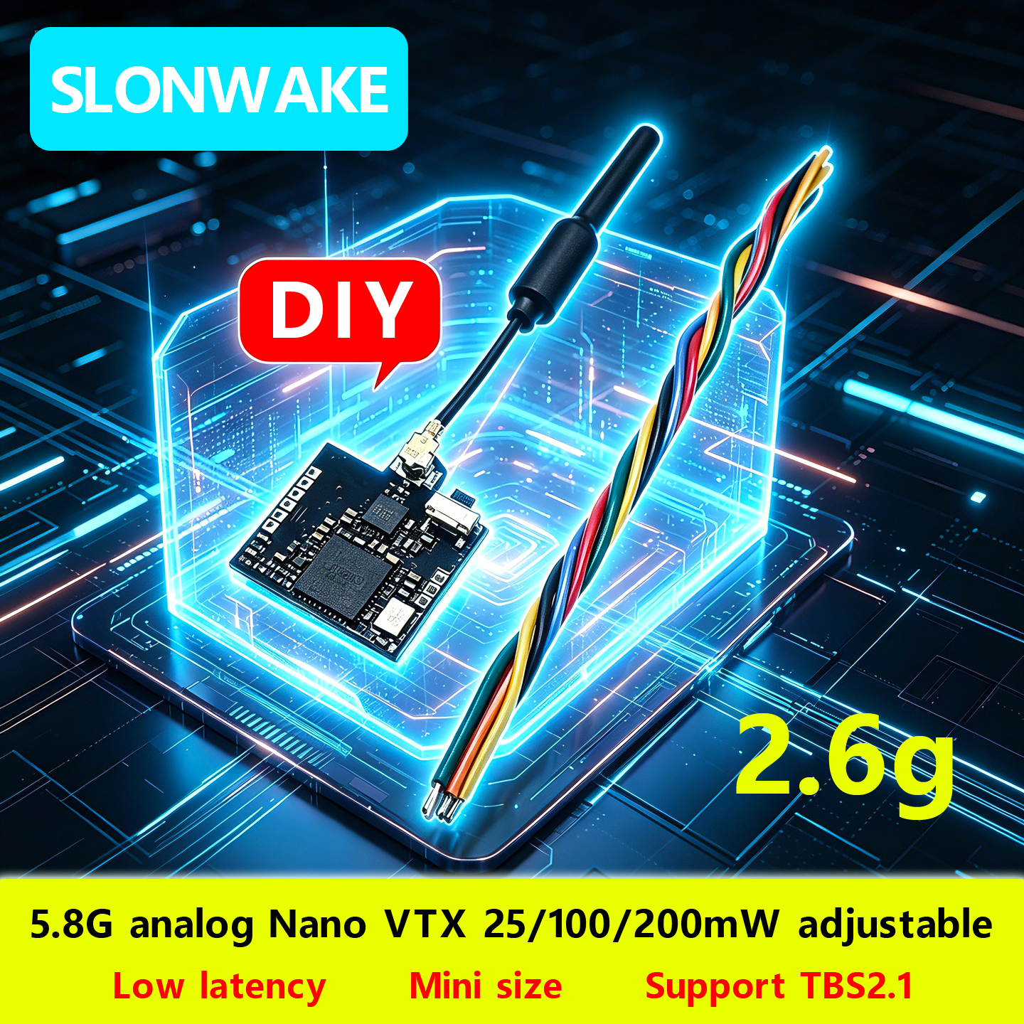 Receiver Rc Drone - SLONWAKE Nano 5.8G 48CH 200mW Micro