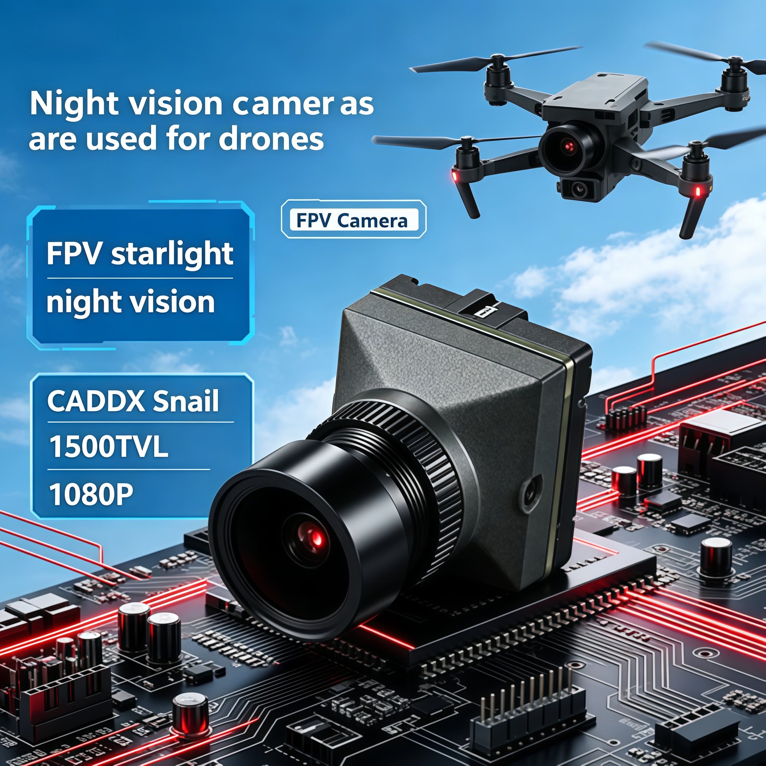 Caddx Fpv Camera - 1500TVL HD CADDX Snail FPV Camera
