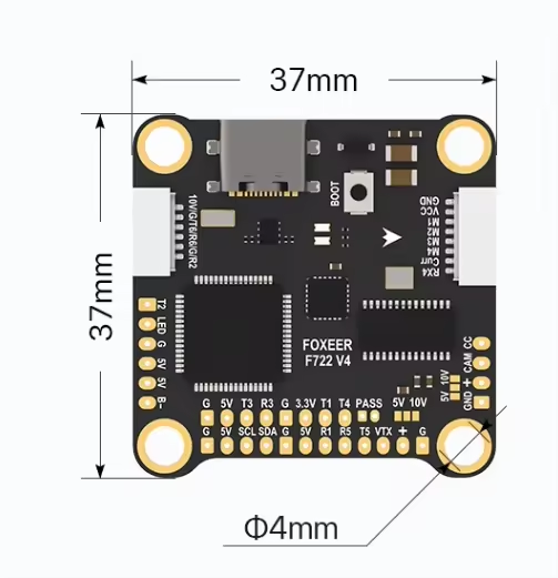 Foxeer F722 V4 MPU6000 FC 8S D - đánh giá và giá Drone Rc V4