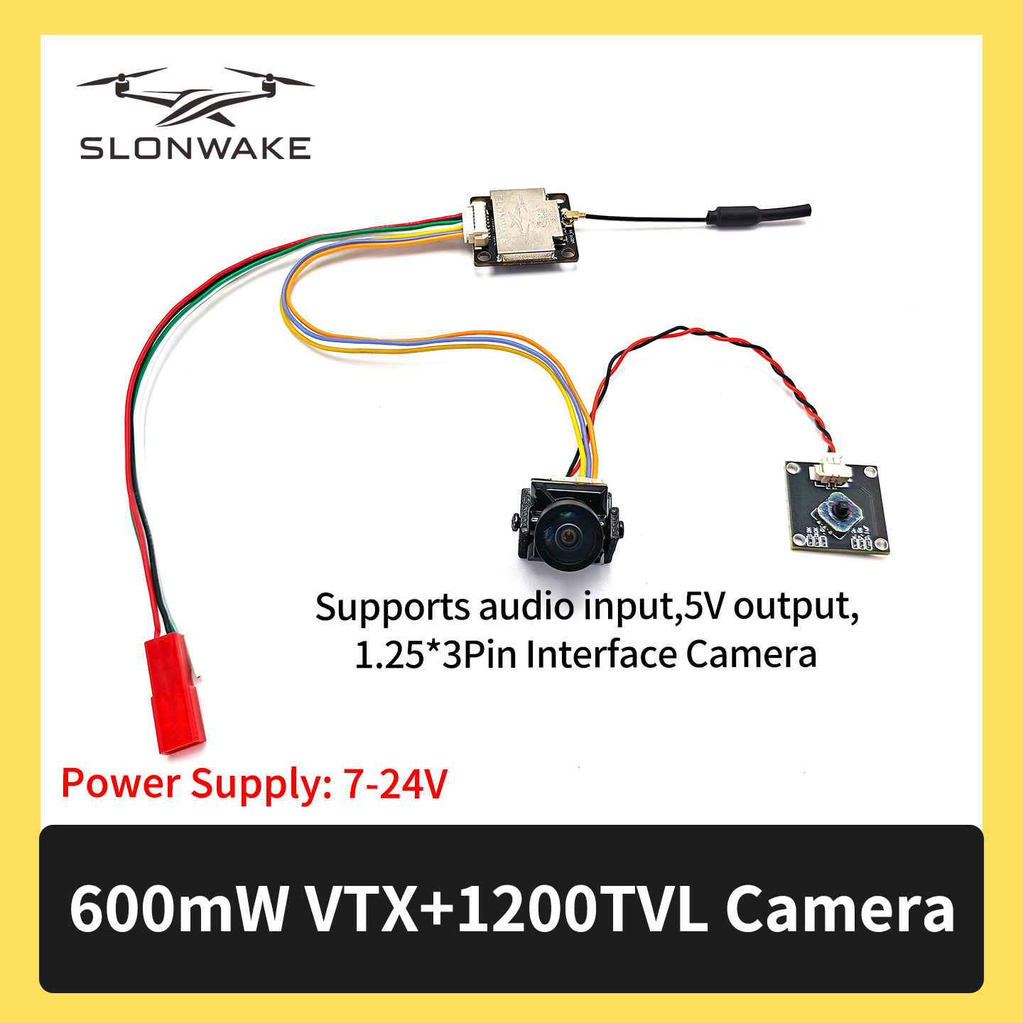 SLONWAKE 5.8G 600mW 7-24V FPV  - đánh giá và giá Receiver Rc Drone