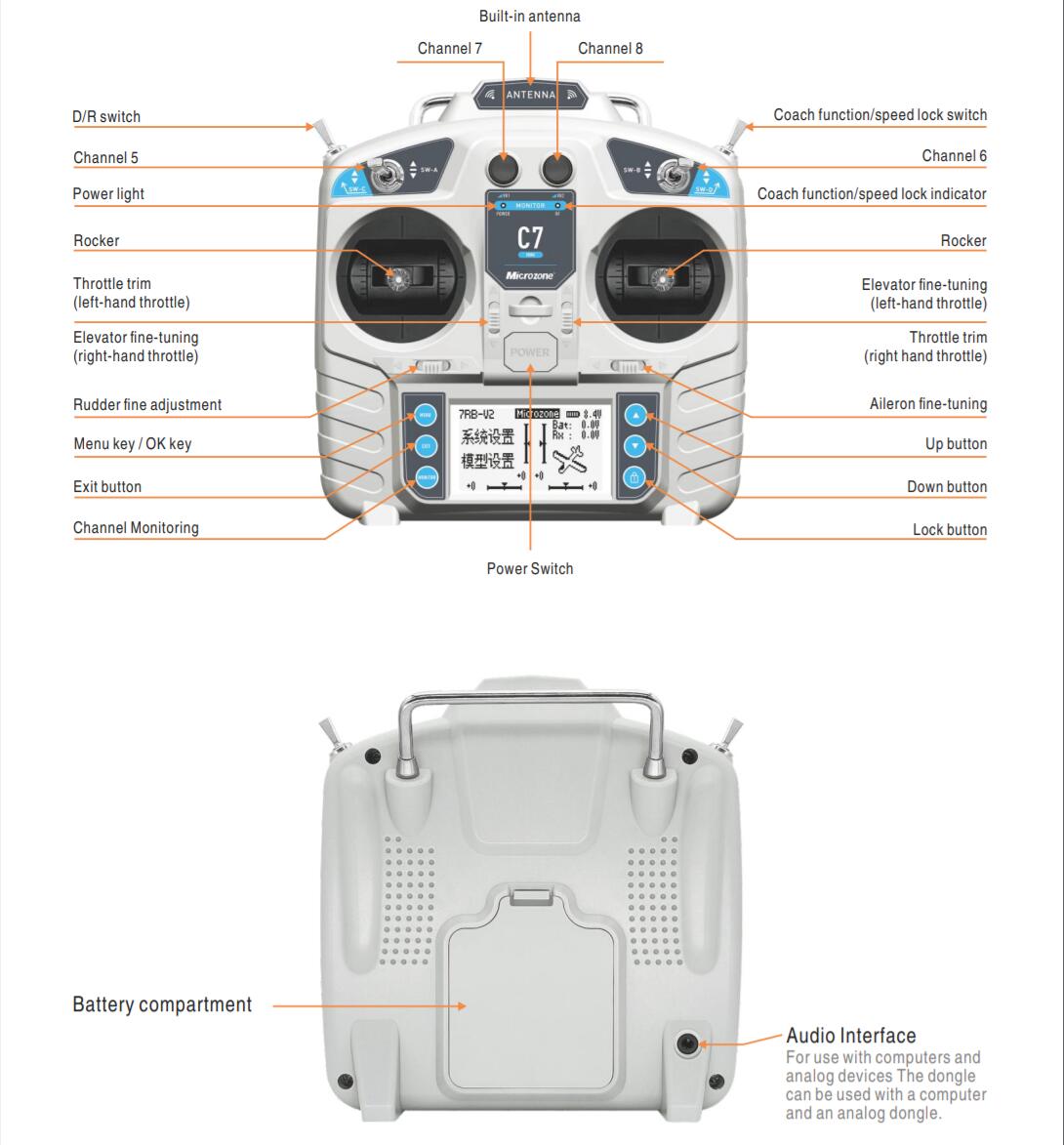 MicroZone MC7 Controller C7 MI - đánh giá và giá Drone Rc Mini
