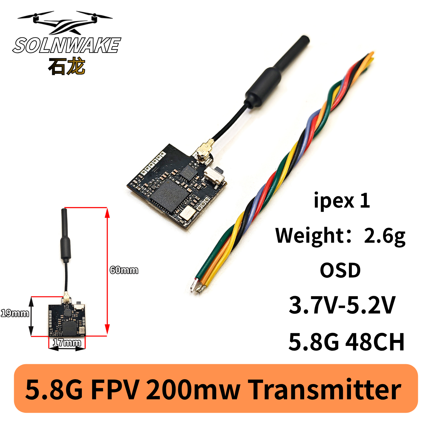 SLONWAKE Nano 5.8G 48CH 200mW  - đánh giá và giá Receiver Rc Drone