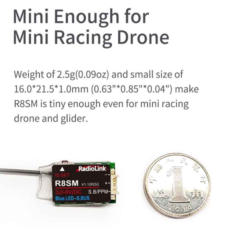Radiolink R8SM 8CH 2.4G Receiv - đánh giá và giá Drone Rc Signal