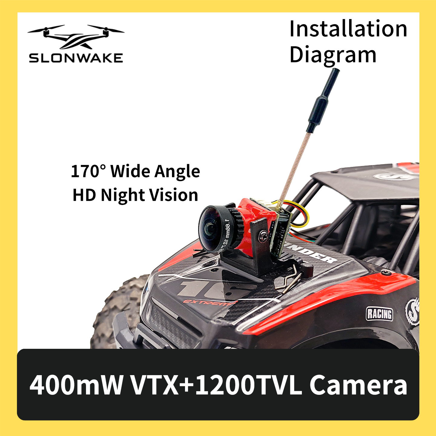 SLONWAKE 5.8G 48CH FPV 400mw V - đánh giá và giá Receiver Rc Drone