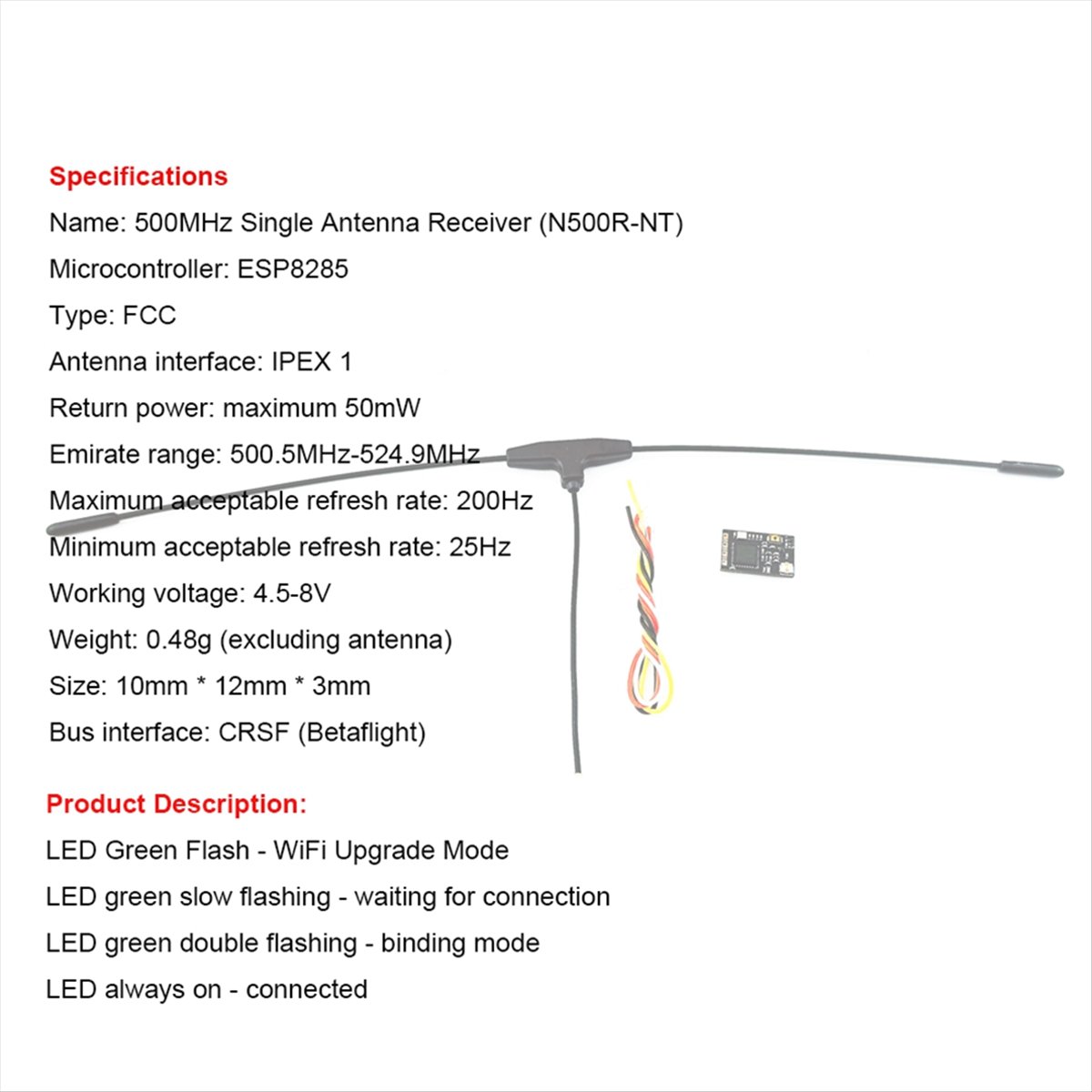 500MHz Receiver 500.5MHz-524.9 - đánh giá và giá Receiver Rc Drone