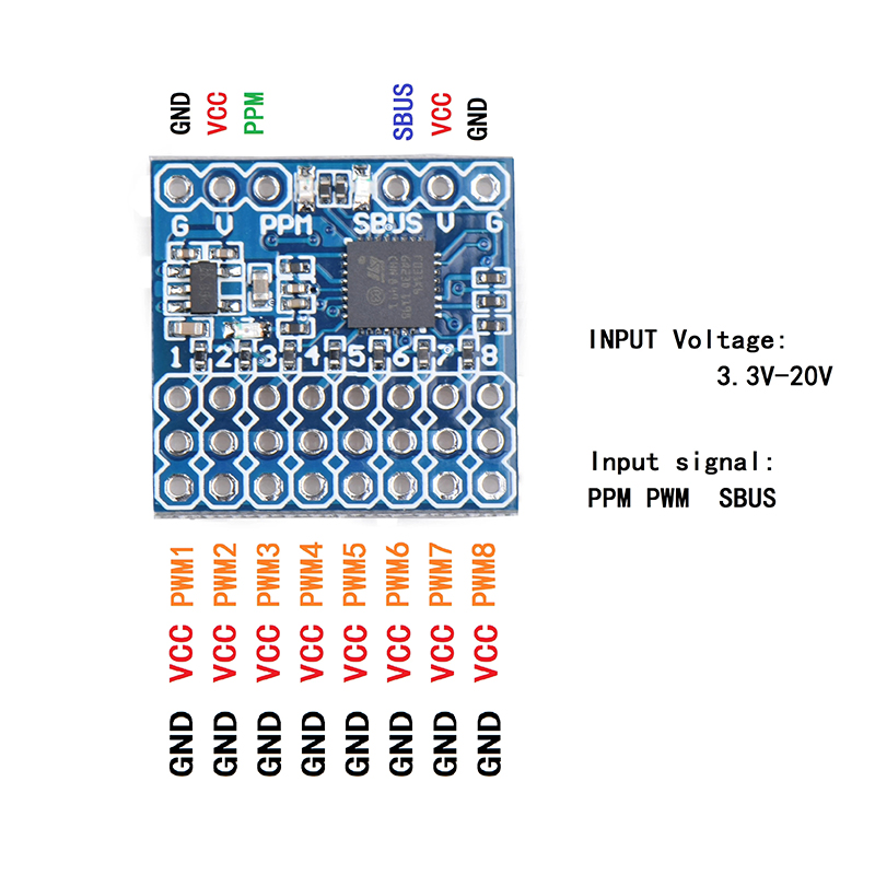 8CH PWM PPM SBUS Signal Conver - đánh giá và giá Drone Rc Signal